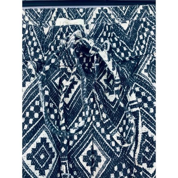 J Crew Women Elastic Drawstring Ivory Navy Size‎ 4 - Picture 4 of 5